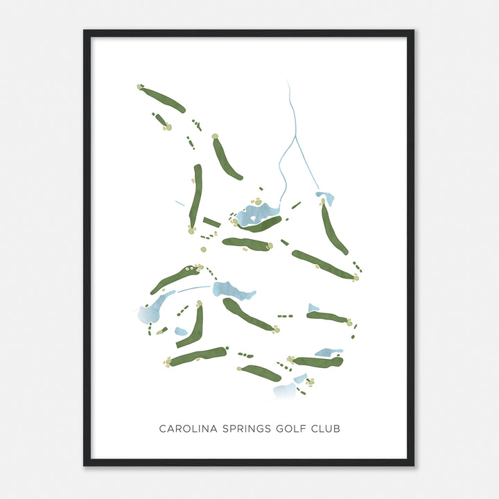 Print of Carolina Springs Golf Club Modern Map