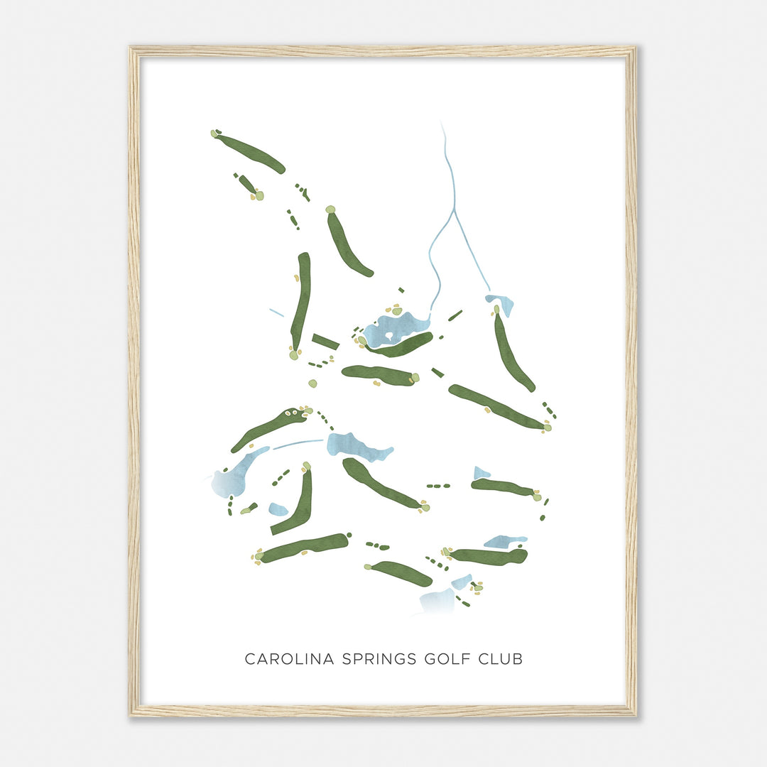 Print of Carolina Springs Golf Club Modern Map
