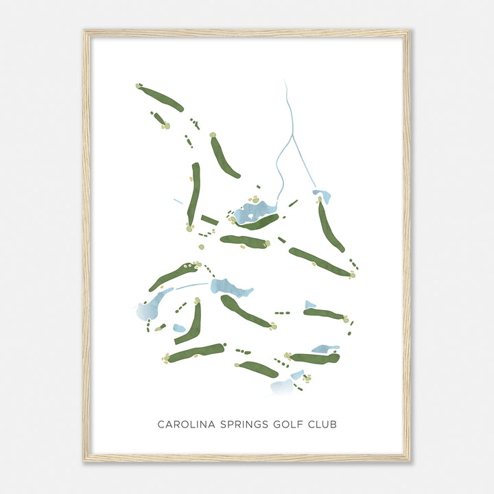 Print of Carolina Springs Golf Club Modern Map