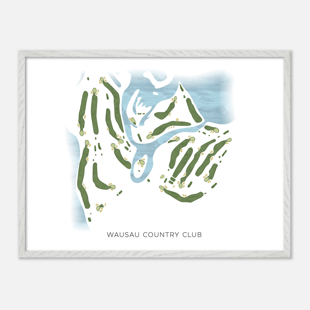 Print of Wausau Country Club Modern Map