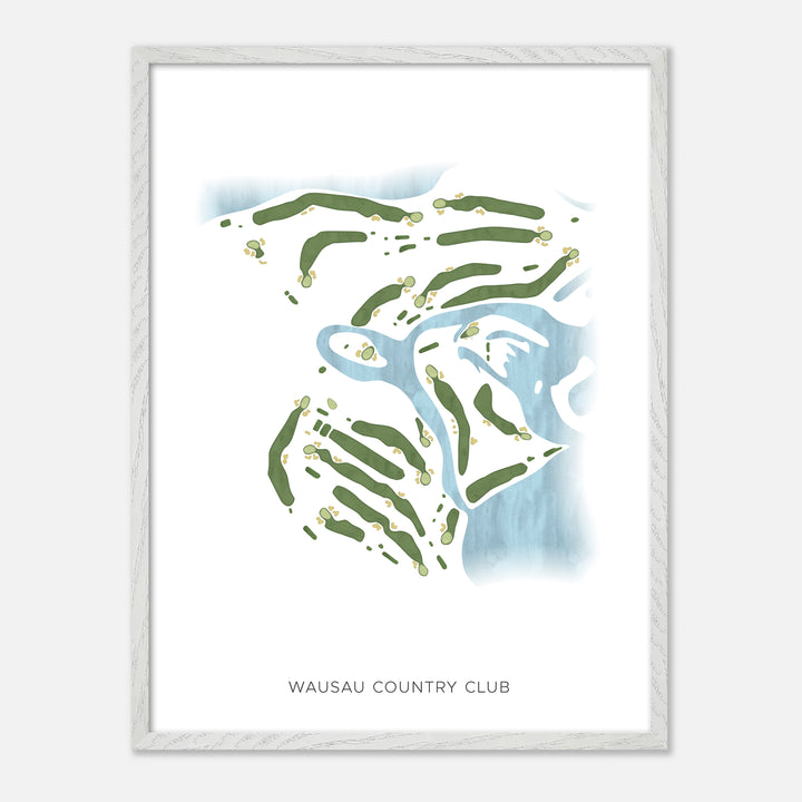 Print of Wausau Country Club Modern Map