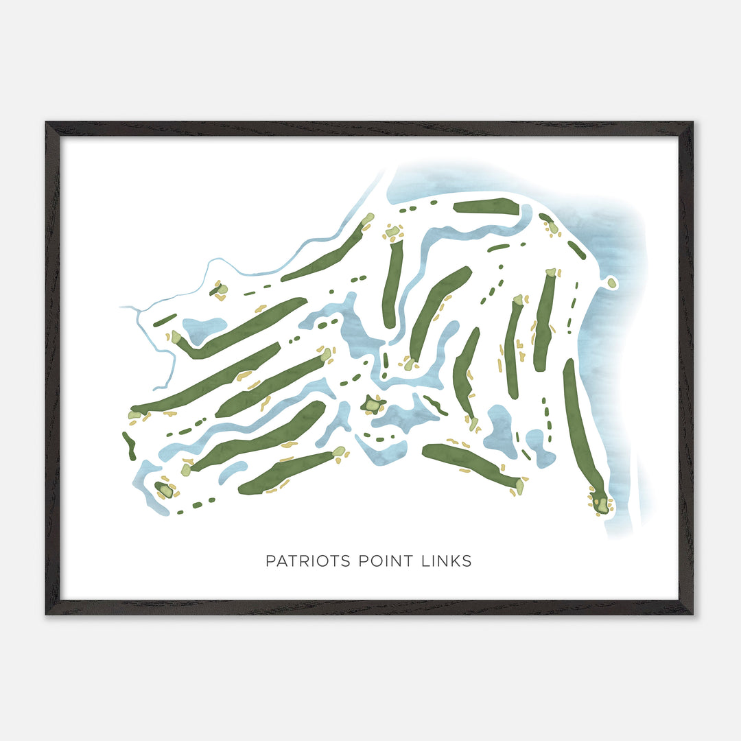 Print of Patriots Point Links Modern Map