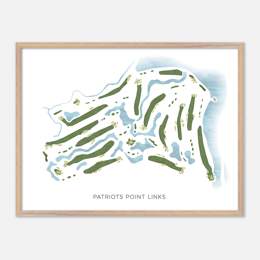 Print of Patriots Point Links Modern Map
