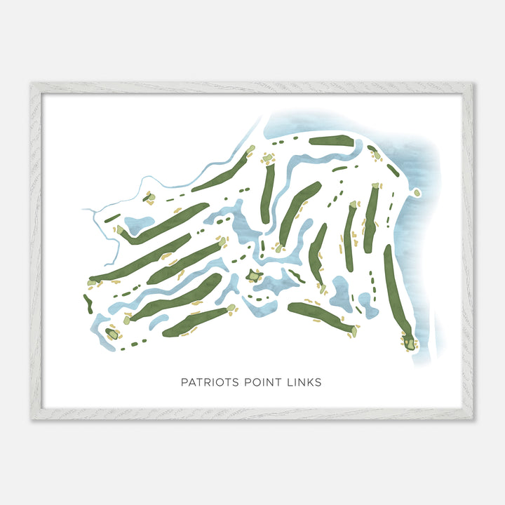 Print of Patriots Point Links Modern Map