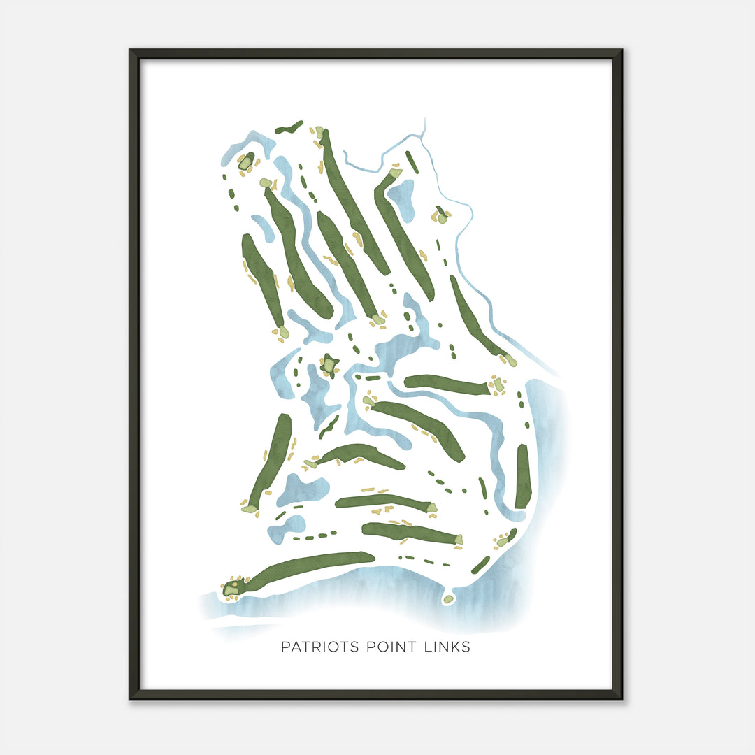 Print of Patriots Point Links Modern Map