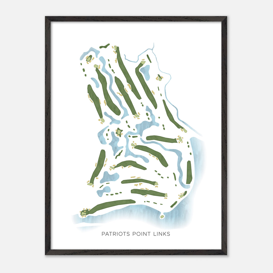 Print of Patriots Point Links Modern Map
