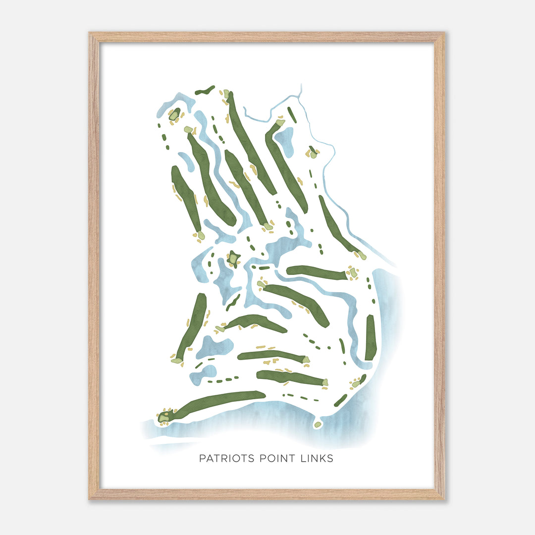 Print of Patriots Point Links Modern Map