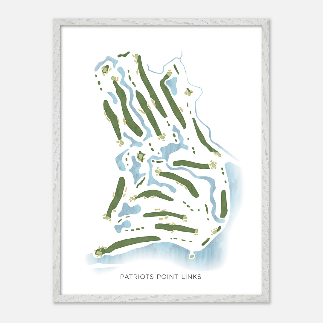 Print of Patriots Point Links Modern Map