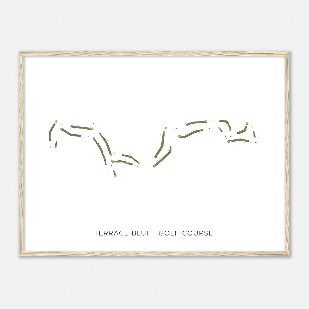 Print of Terrace Bluff Golf Course Modern Map