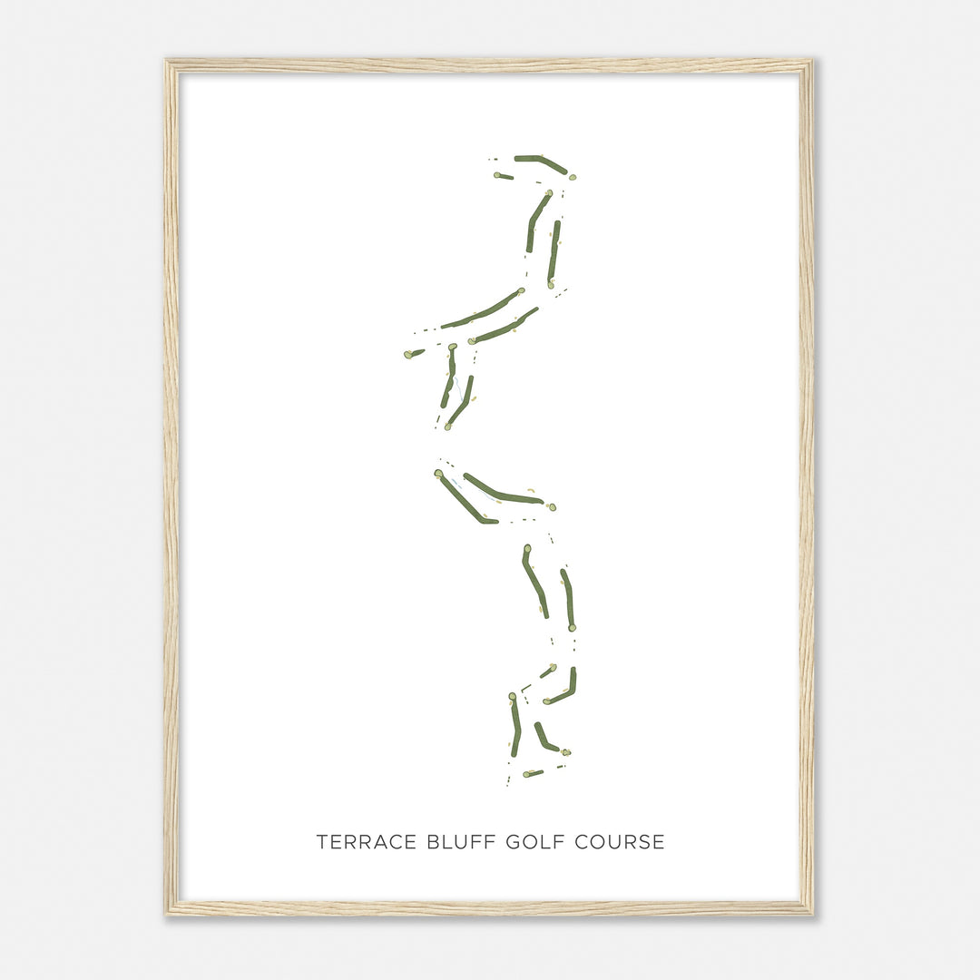 Print of Terrace Bluff Golf Course Modern Map