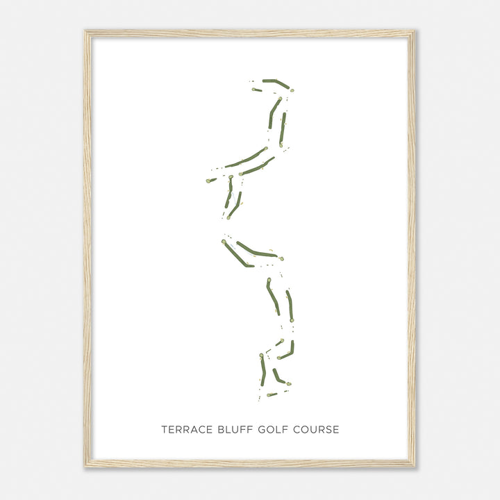 Print of Terrace Bluff Golf Course Modern Map