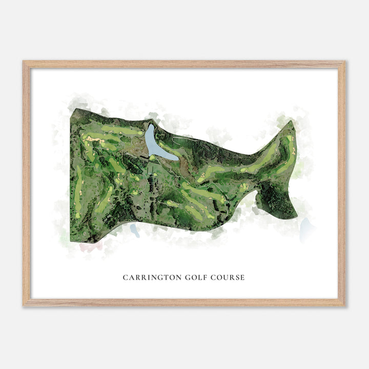 Print of Carrington Golf Course Classic Map