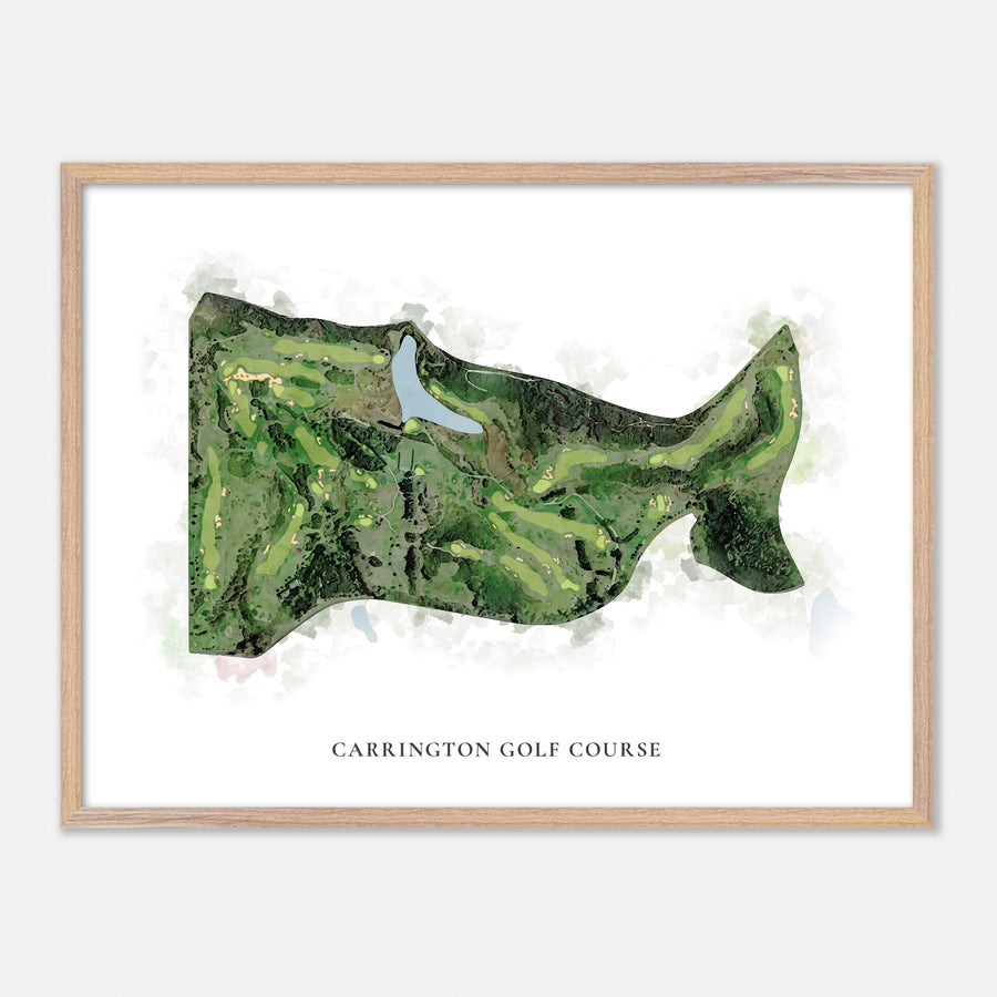 Print of Carrington Golf Course Classic Map