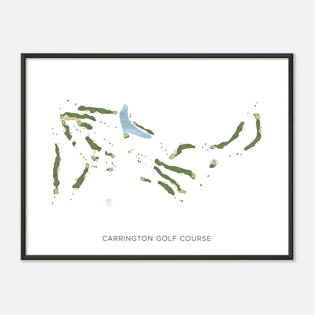 Print of Carrington Golf Course Modern Map
