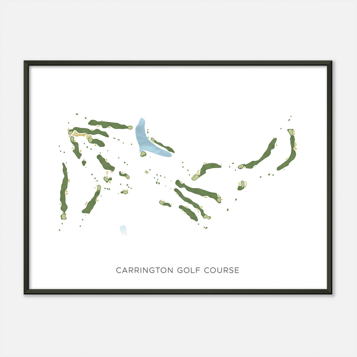 Print of Carrington Golf Course Modern Map