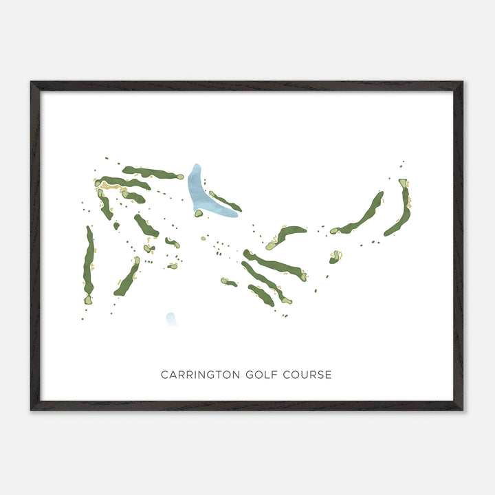Print of Carrington Golf Course Modern Map