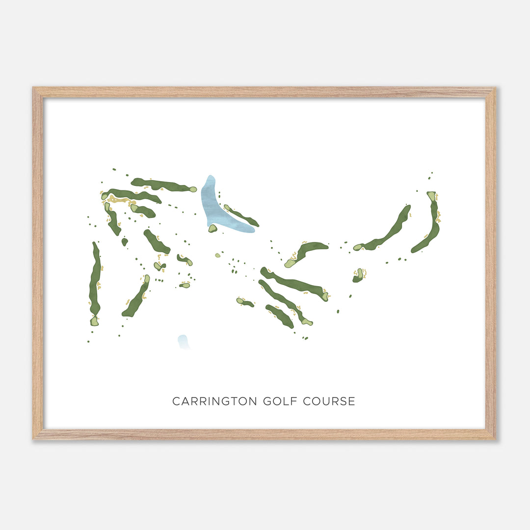Print of Carrington Golf Course Modern Map