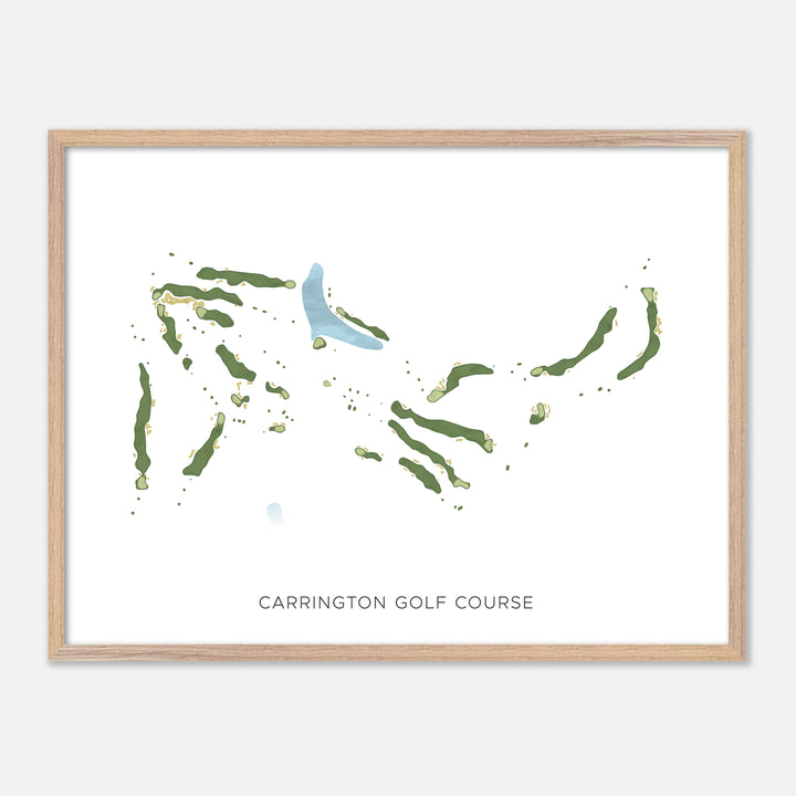 Print of Carrington Golf Course Modern Map