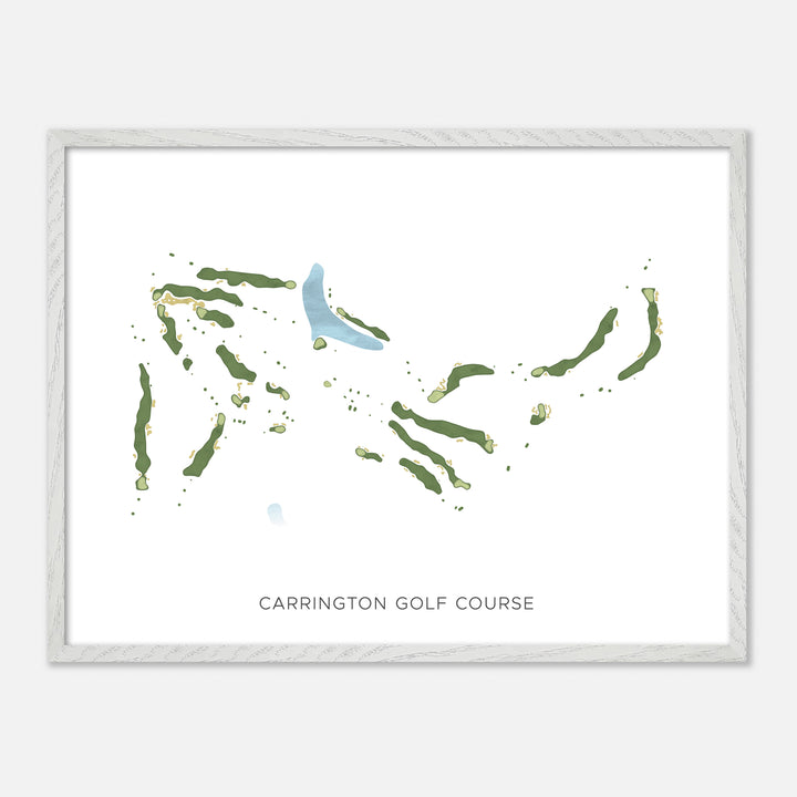 Print of Carrington Golf Course Modern Map