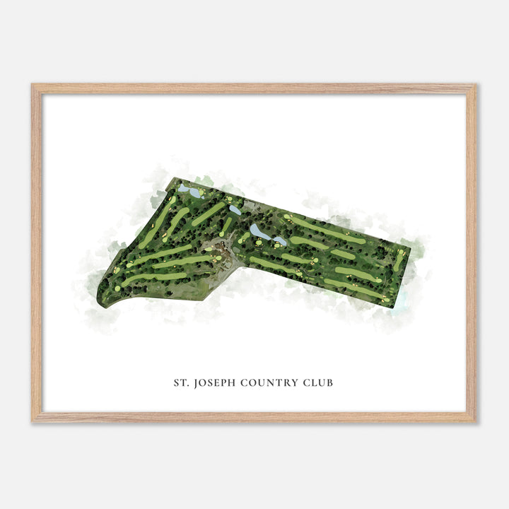 Print of St. Joseph Country Club Classic Map