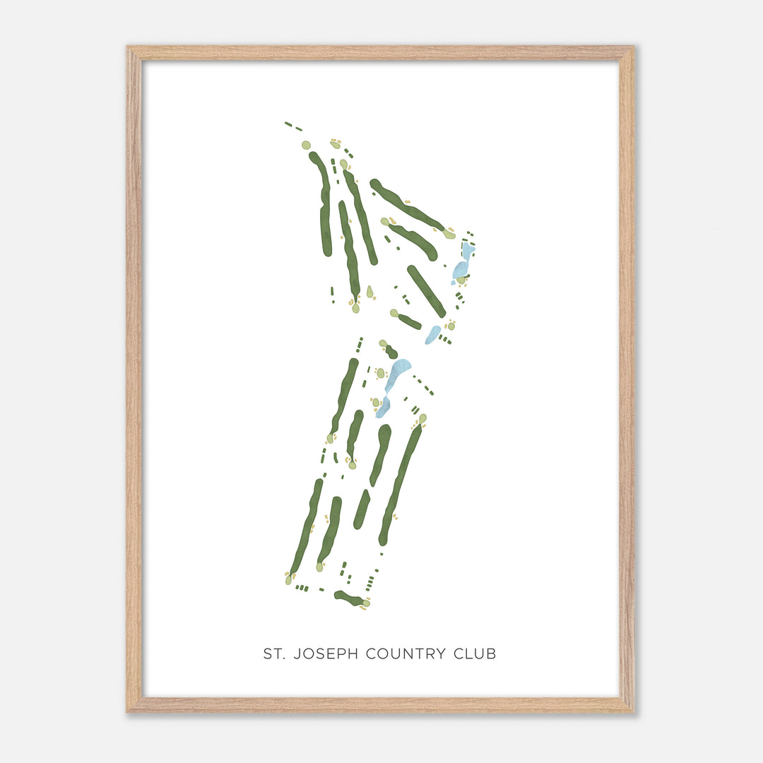 Print of St. Joseph Country Club Modern Map