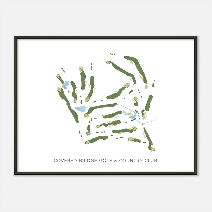 Print of Covered Bridge Golf & Country Club Modern Map