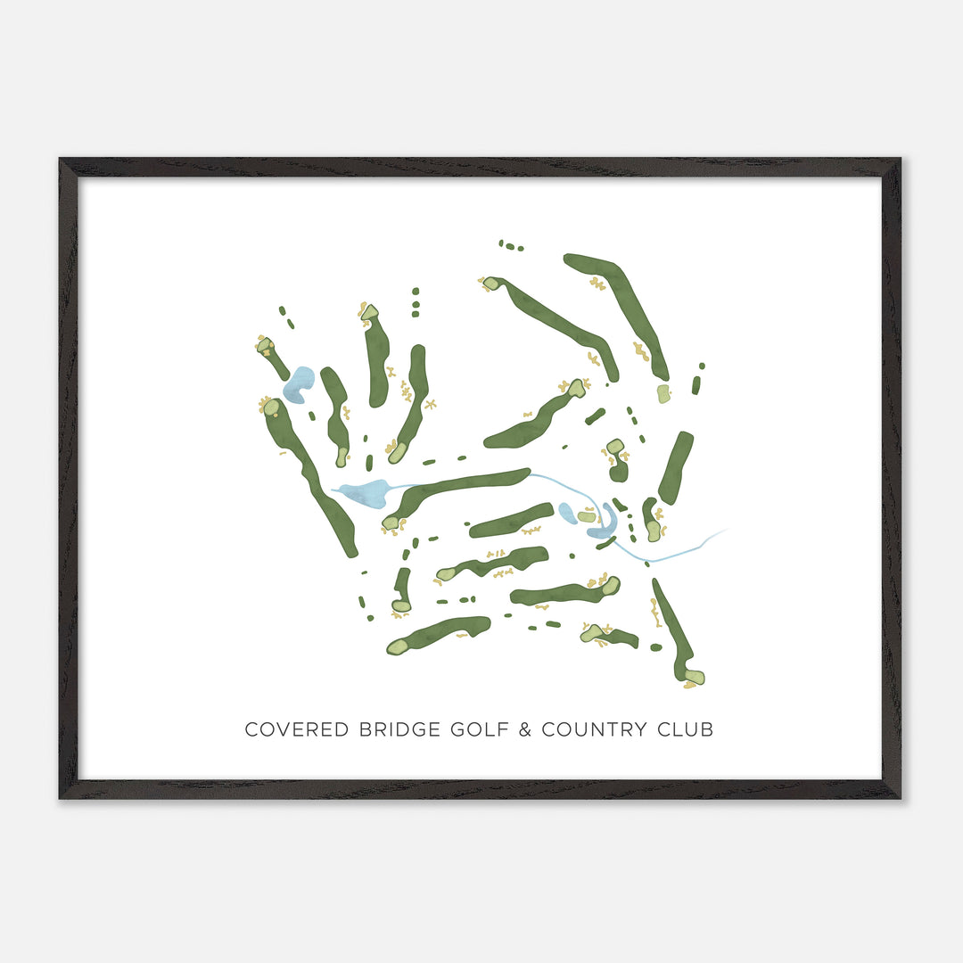 Print of Covered Bridge Golf & Country Club Modern Map