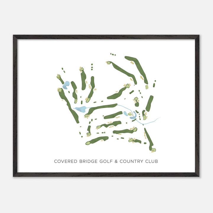 Print of Covered Bridge Golf & Country Club Modern Map