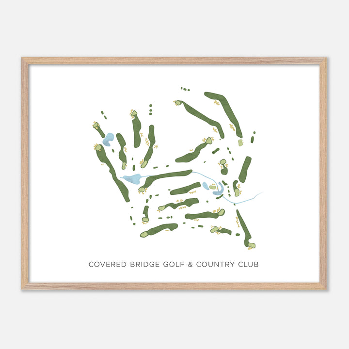 Print of Covered Bridge Golf & Country Club Modern Map