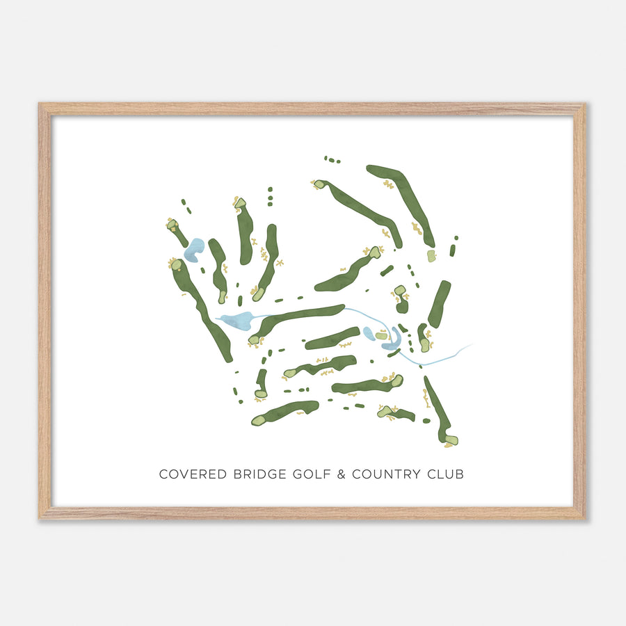 Print of Covered Bridge Golf & Country Club Modern Map