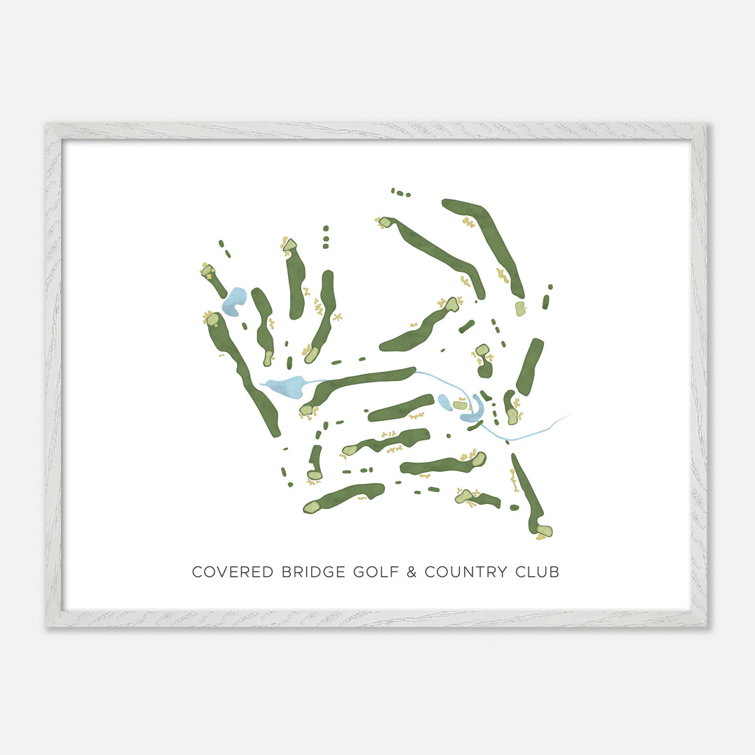 Print of Covered Bridge Golf & Country Club Modern Map