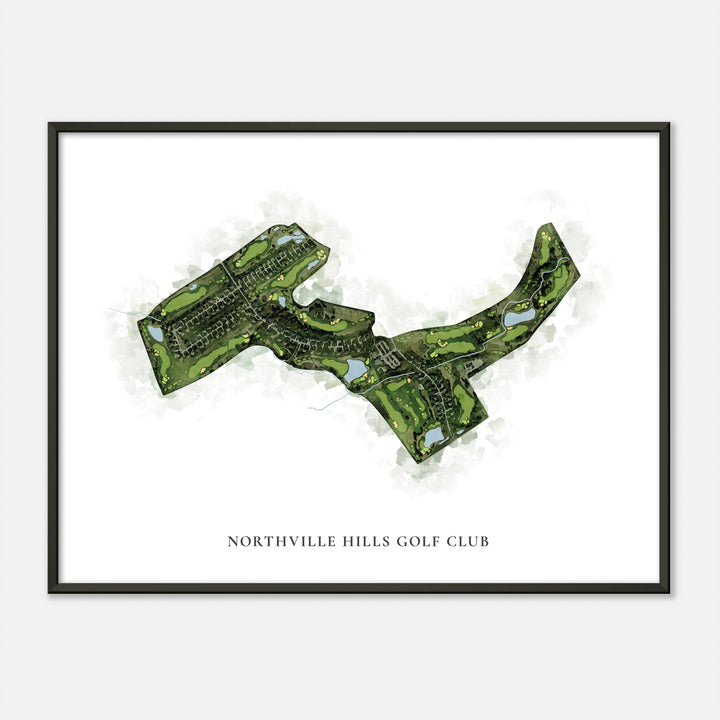 Print of Northville Hills Golf Club Classic Map