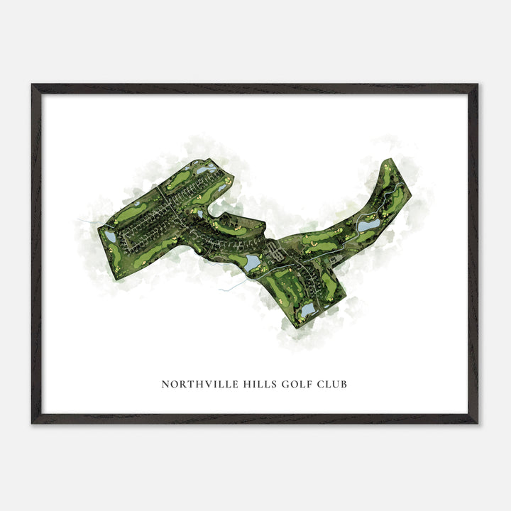 Print of Northville Hills Golf Club Classic Map