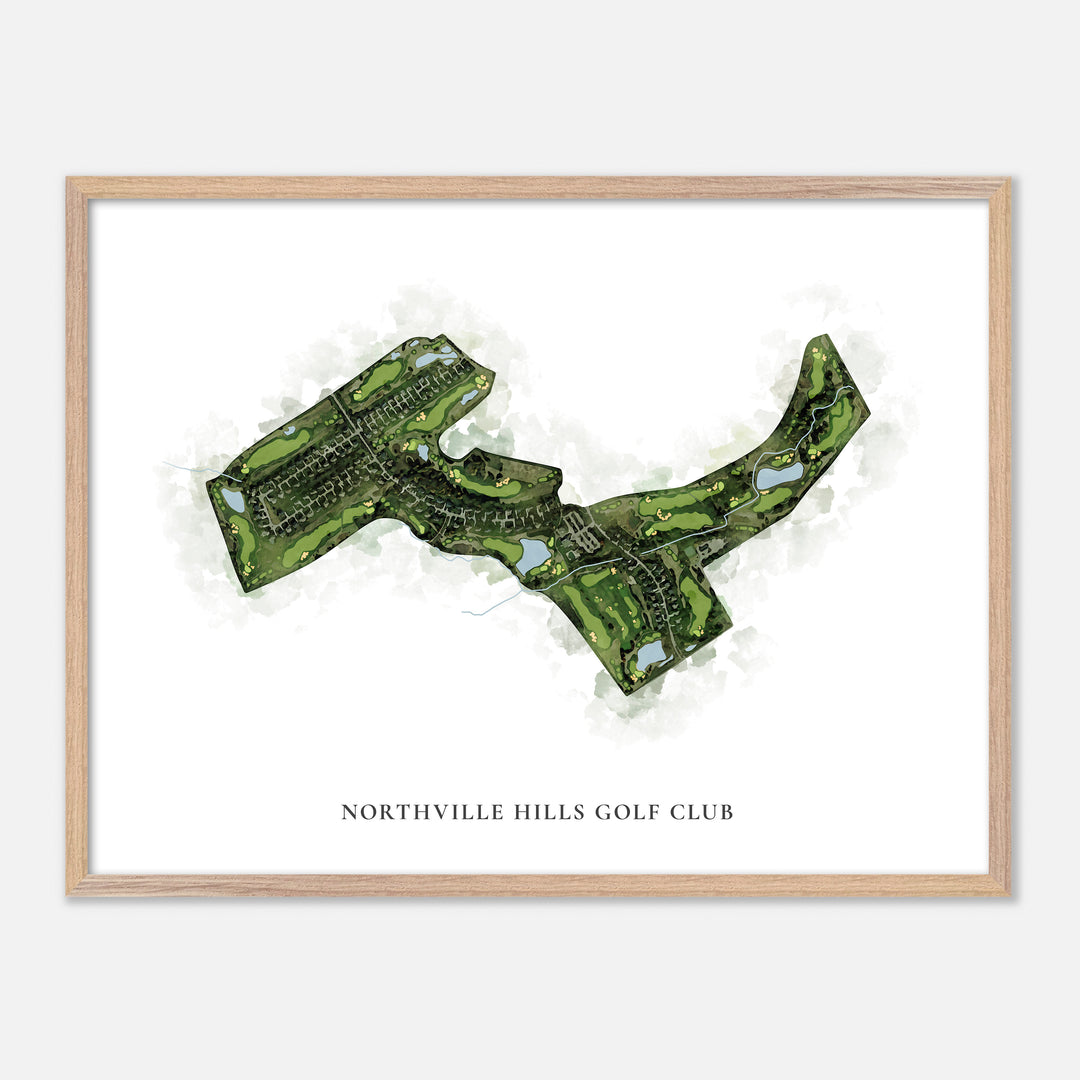 Print of Northville Hills Golf Club Classic Map