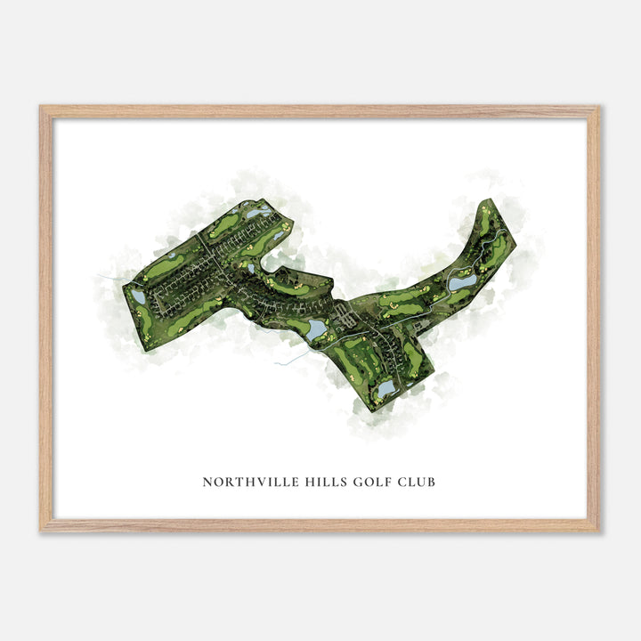 Print of Northville Hills Golf Club Classic Map