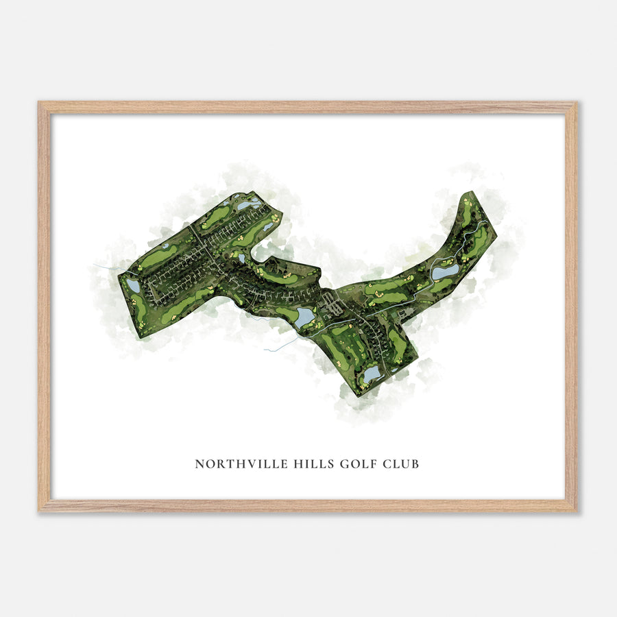Print of Northville Hills Golf Club Classic Map