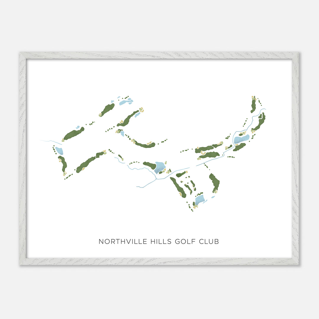 Print of Northville Hills Golf Club Modern Map