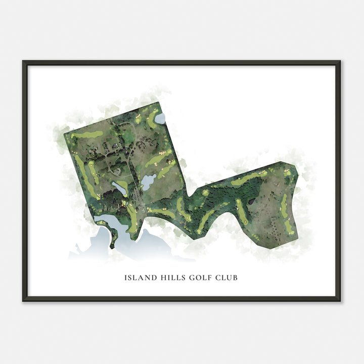Print of Island Hills Golf Club Classic Map