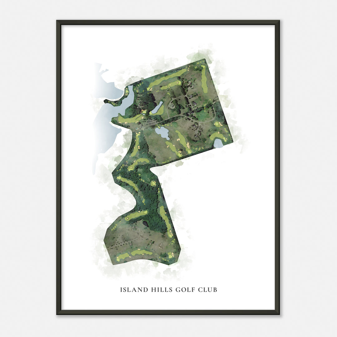 Print of Island Hills Golf Club Classic Map