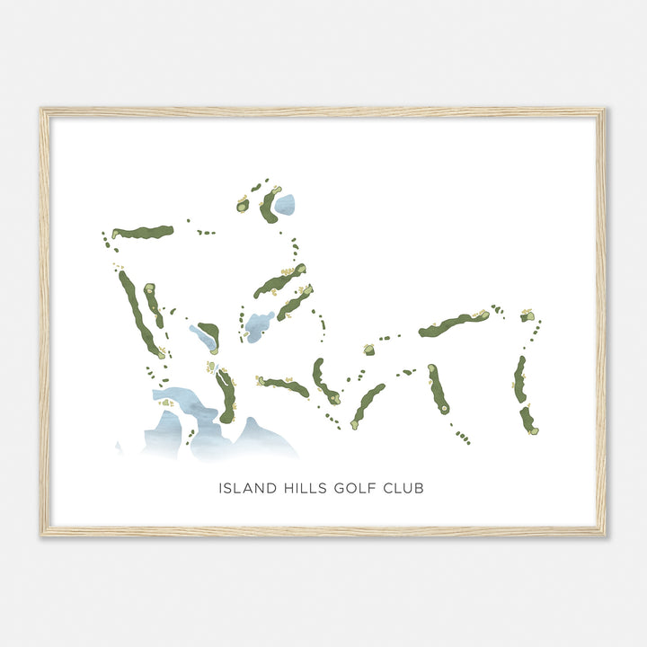 Print of Island Hills Golf Club Modern Map