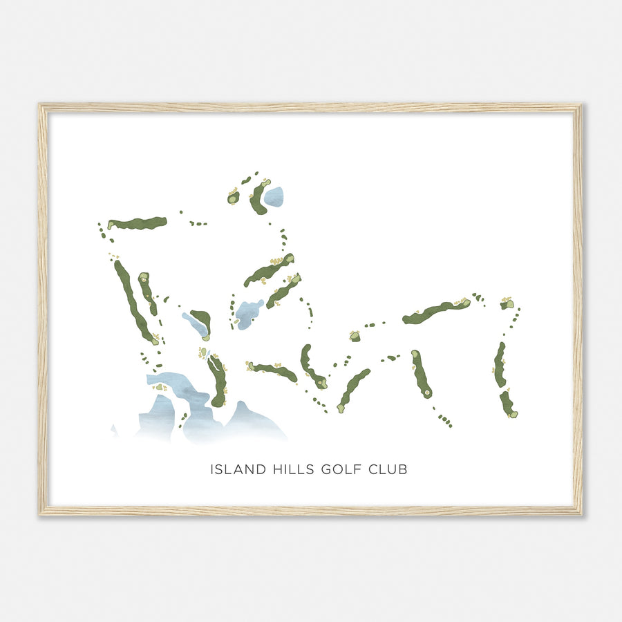 Print of Island Hills Golf Club Modern Map
