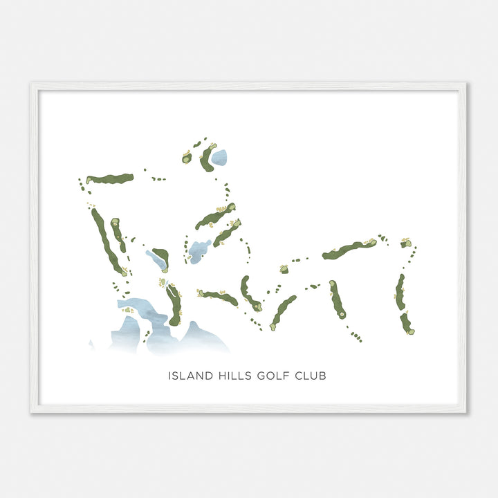 Print of Island Hills Golf Club Modern Map