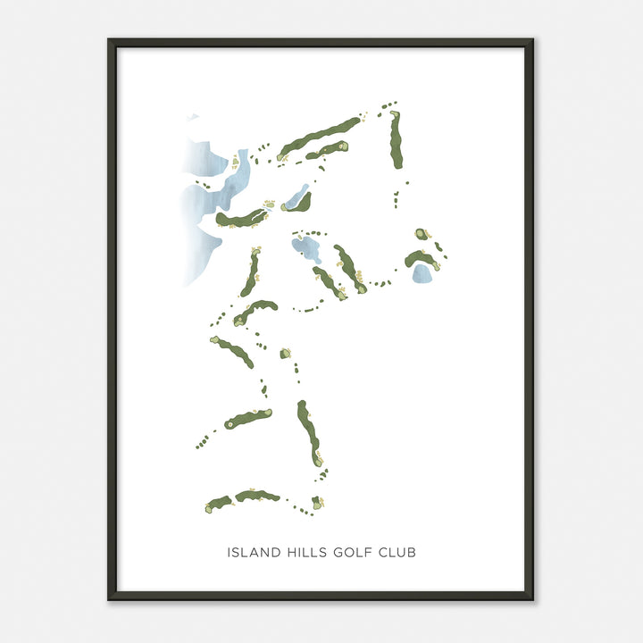 Print of Island Hills Golf Club Modern Map