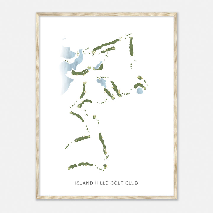 Print of Island Hills Golf Club Modern Map