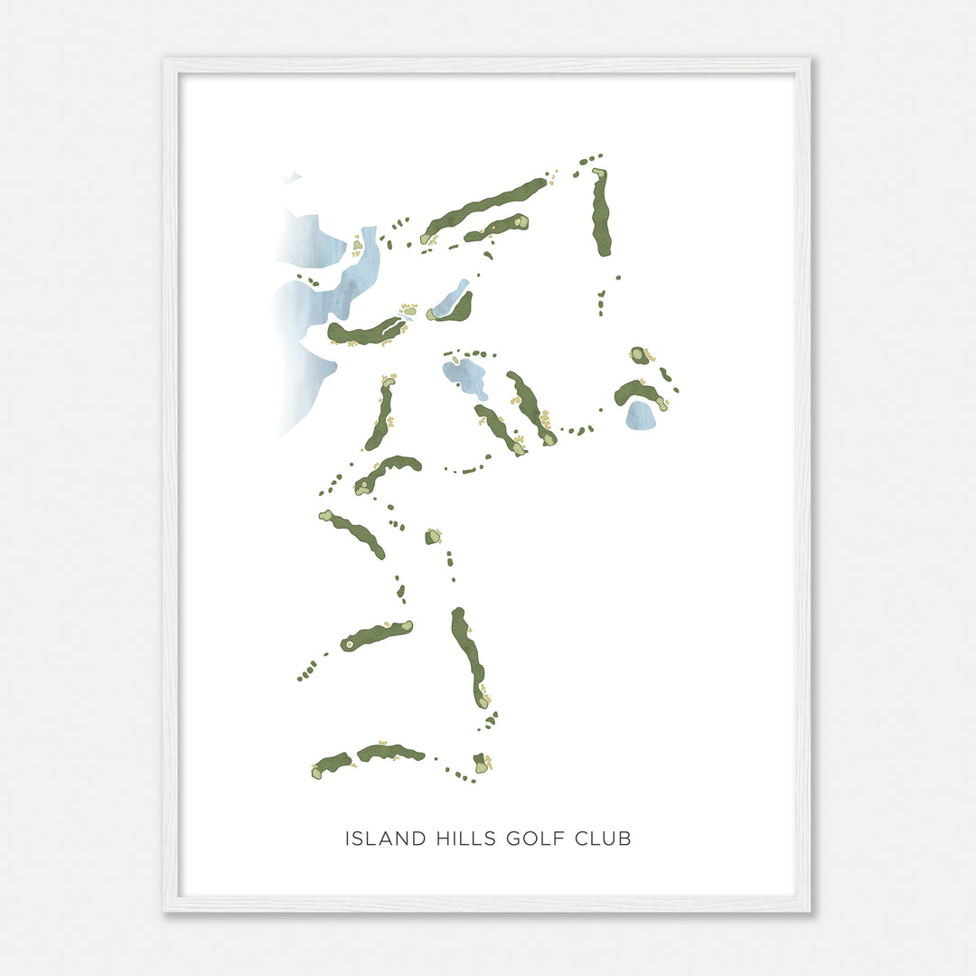 Print of Island Hills Golf Club Modern Map