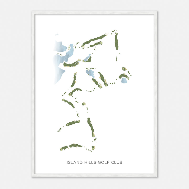 Print of Island Hills Golf Club Modern Map