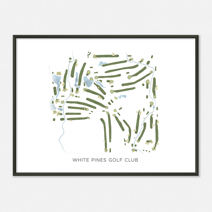 Print of White Pines Golf Club Modern Map
