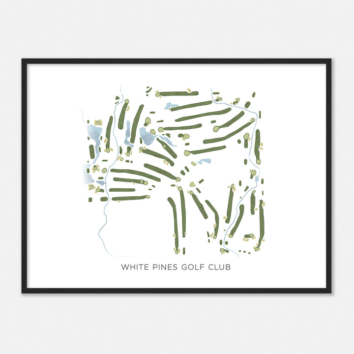 Print of White Pines Golf Club Modern Map