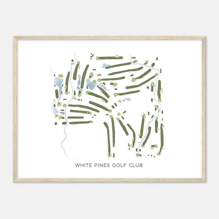Print of White Pines Golf Club Modern Map