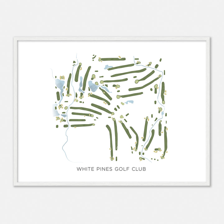Print of White Pines Golf Club Modern Map